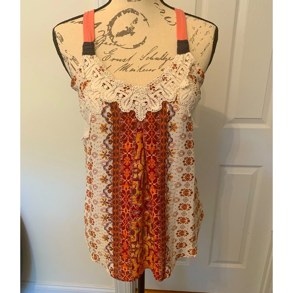 Cute tank with multiple fabrics